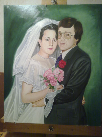 RETRATO DE BODA Óleo Lienzo Paisaje