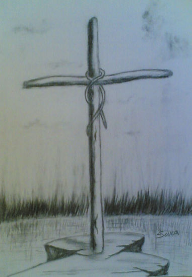 la cruz del afligido 2 Charcoal