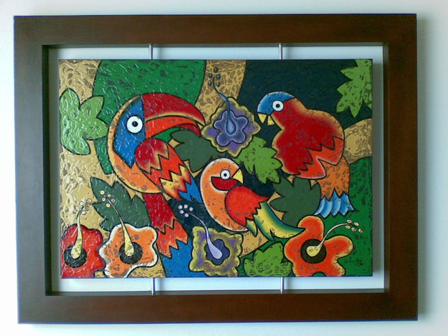 Molas Media Mixta Lienzo Animales