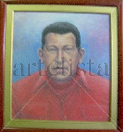 retrato del presidente hugo chavez Óleo Lienzo Retrato