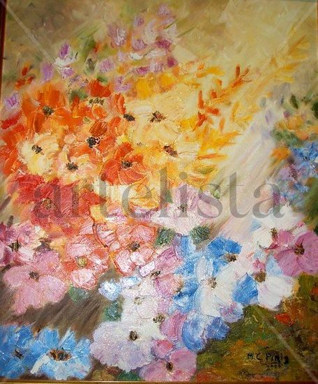 Ramillete de flores Oil Canvas Floral Painting