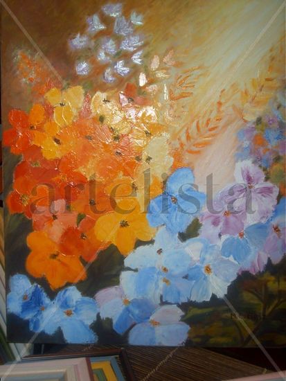 Ramillete de flores Oil Canvas Floral Painting