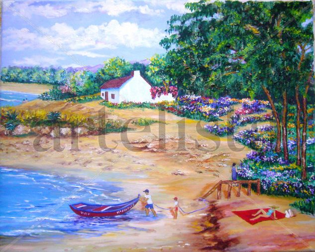 Playa Oil Canvas Landscaping