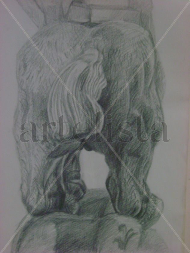 Estudio de la escultura: Centauro Moribundo III