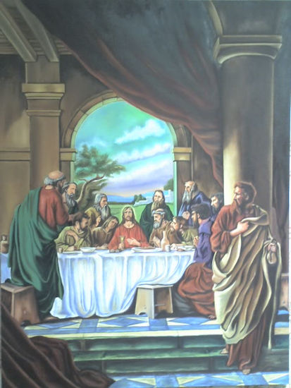 ultima cena Oil Canvas Others