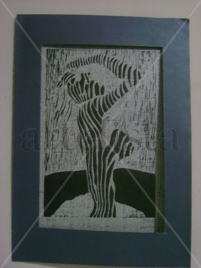 El dolor Linocut