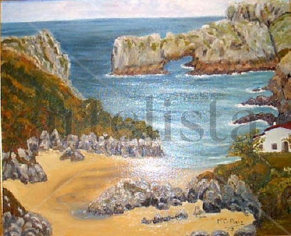 playa de Cabellin Prellezo (Cantabria ) Oil Canvas Landscaping