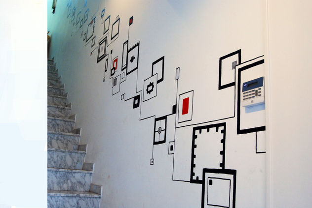 Motivo geometrico para unas escaleras