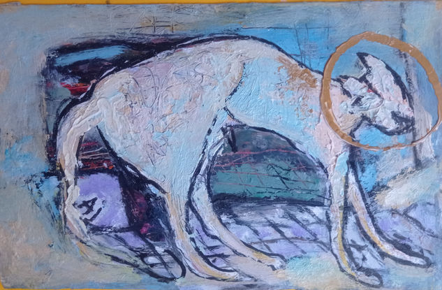 ESTUDIO PARA EL GATO DE SCHRÖDINGER 1 Oil Paper Animals