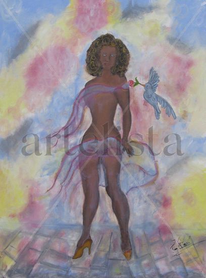 Belleza Morena Oil Canvas Figure Painting