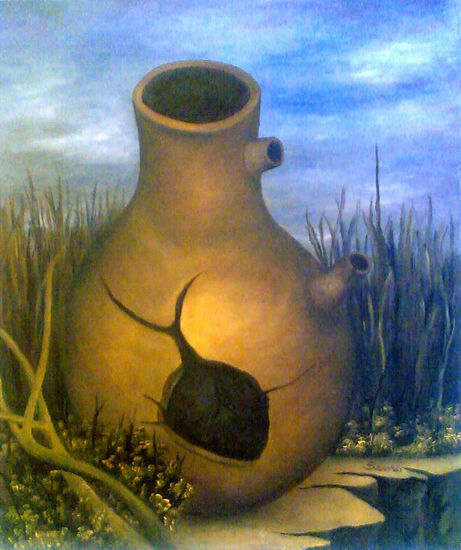 de la serie vasija de barro Oil Canvas Landscaping