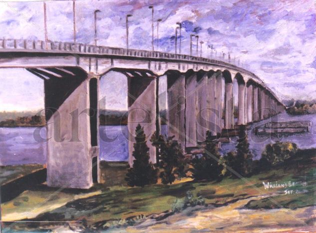 Puente San Martín Oil Canvas Landscaping