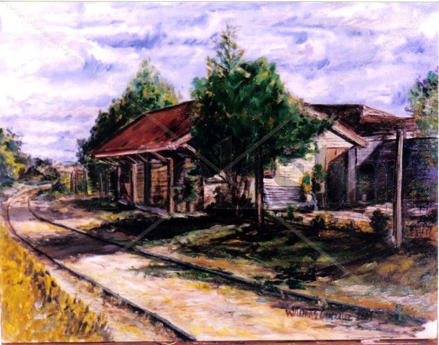 Vivienda del guardavías Oil Canvas Landscaping