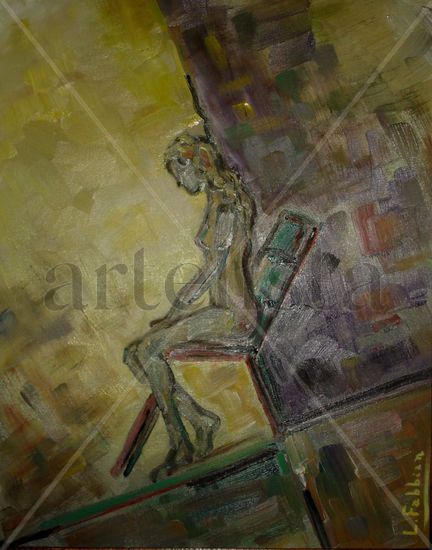 Mujer Sentada Oil Canvas Figure Painting