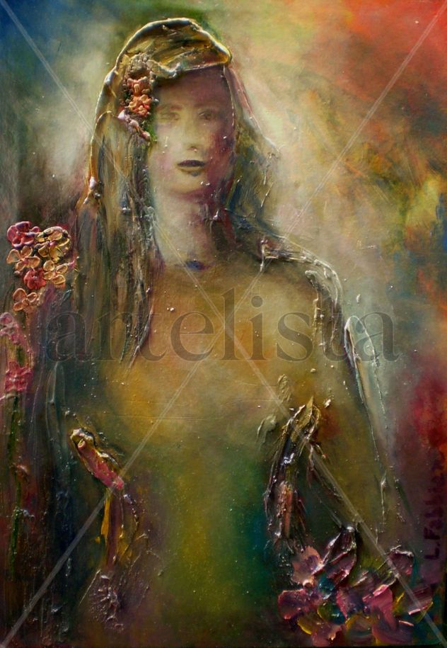 Mujer con Flores