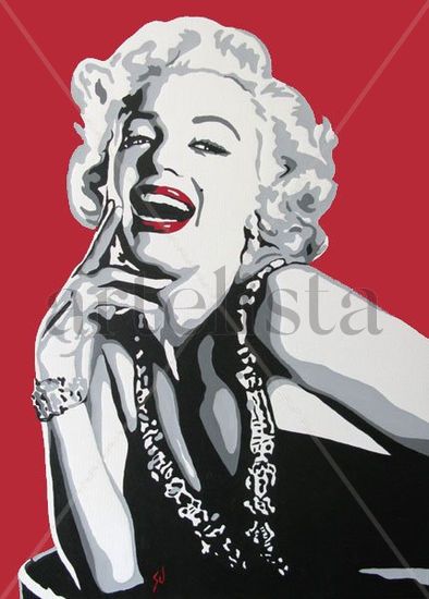 Marilyn Monroe Acrylic Canvas Figure Painting