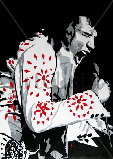 Elvis Presley Acrylic Canvas Figure Painting