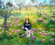 autorretrato  entre flores