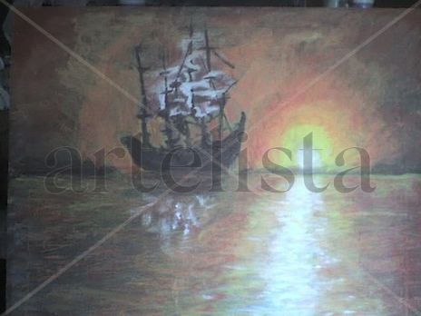 Barco en Atardecer.