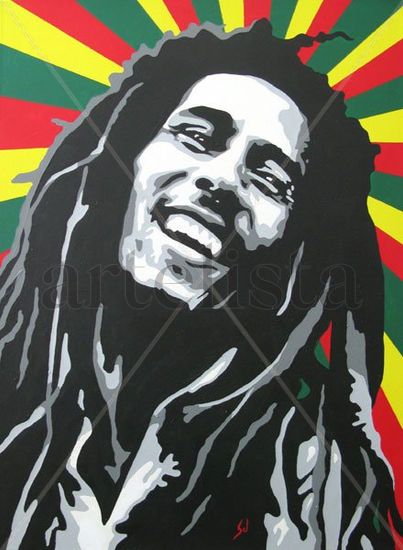 Bob Marley Acrylic Canvas Figure Painting