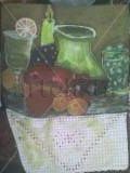 Bodegon con Jarra Oil Textile Still Life Paintings