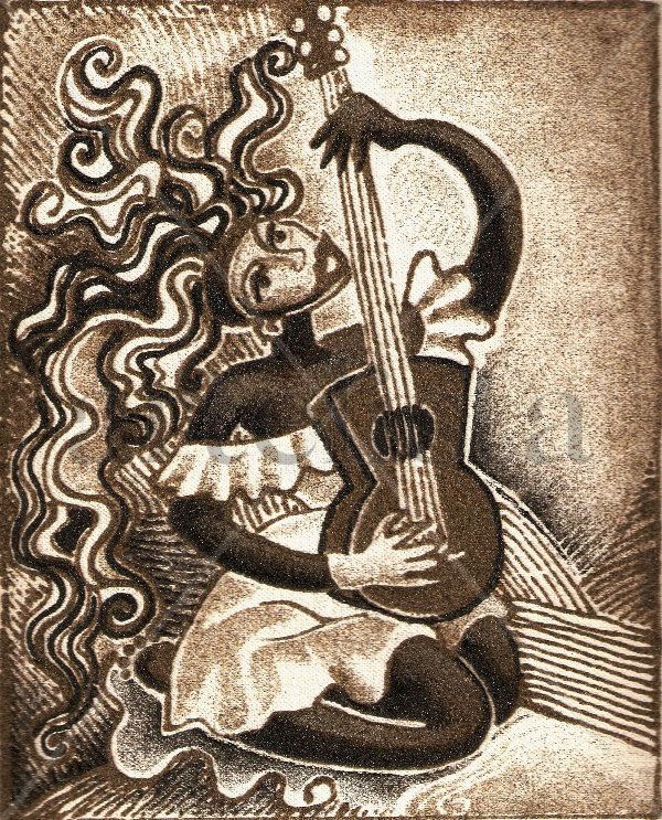 Tocando la guitarra