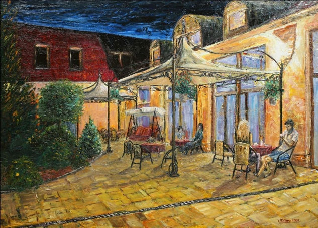 Cafeteria Oil Canvas Landscaping