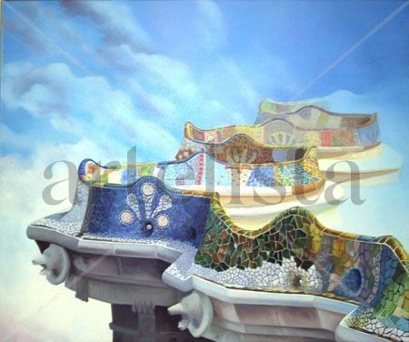 Parc Güell - Oil Canvas Landscaping