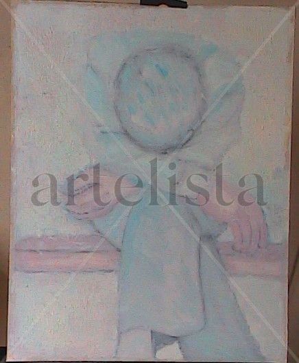 Decepción Oil Panel Figure Painting