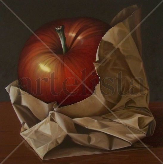 Manzana en bolsa Oil Canvas Landscaping