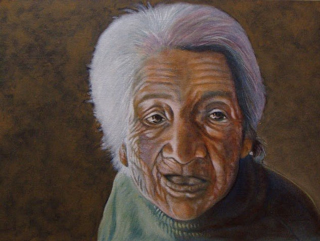 Abuela Oil Canvas Portrait