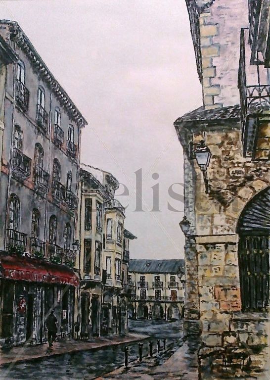 Detalle Calle Plegarias (León)
