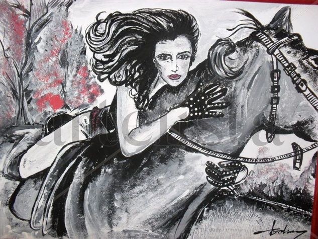 Riding with me Acrylic Canvas Others