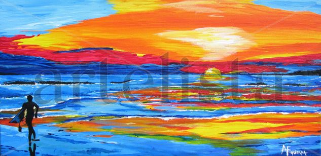 Surf Acrylic Canvas Marine Painting