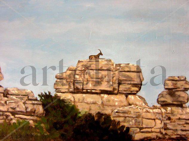 Sakina(El Torcal, Antequera). Óleo Tabla Animales