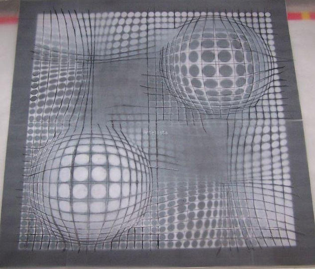 reproducción, Vasarely Charcoal