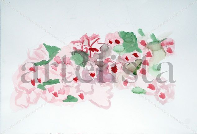 pinpinpin Watercolour Card Floral Painting