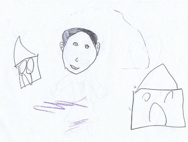 casas y retrato imaginario