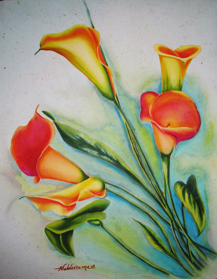 Cala 1 Oil Canvas Floral Painting