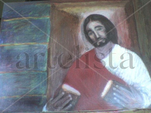 Compartiendo el Pan Acrylic Textile Figure Painting