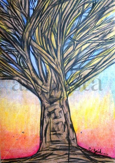 Arbol en meditacion Tinta