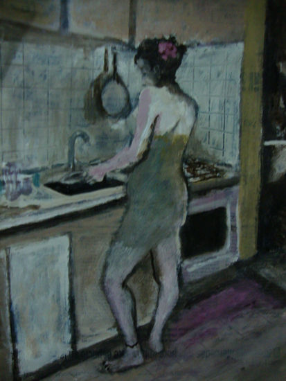 mujer en la cocina 