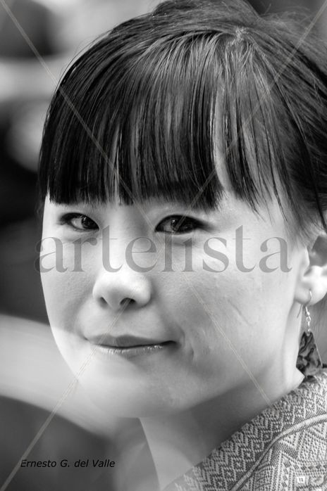 China con abanico