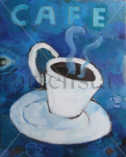 Café Acrylic Canvas Landscaping