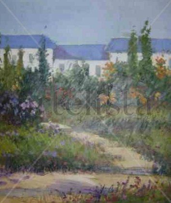 mi pueblo Oil Canvas Landscaping