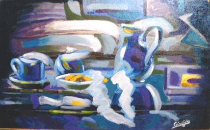 Bodegón azul II