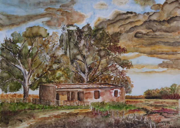 "El rancho" Watercolour Paper Landscaping