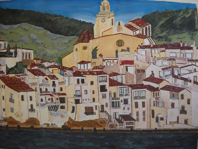 Cadaques Óleo Cartulina Paisaje