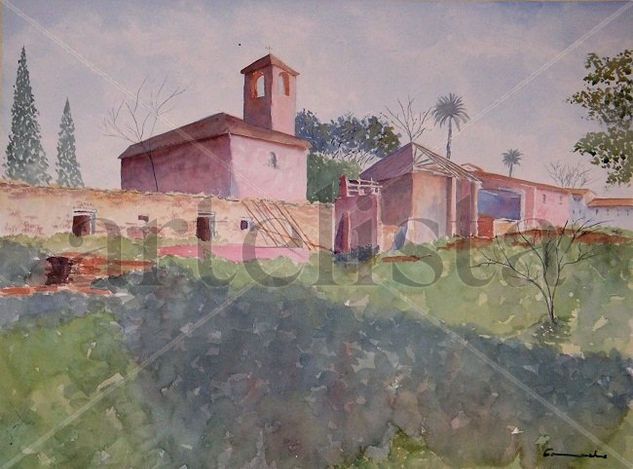 IGLESIA DE TABLATE (GRANADA) PARTE POSTERIOR Watercolour Paper Landscaping