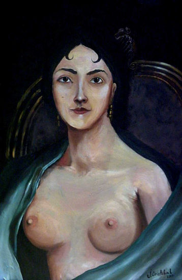 Erotica Oil Panel Portrait